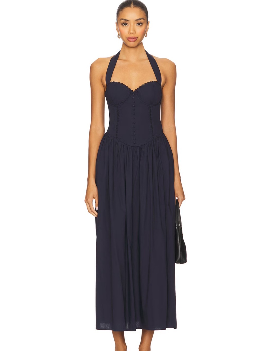 Runaway The Label Adaline Midi Dress in Navy